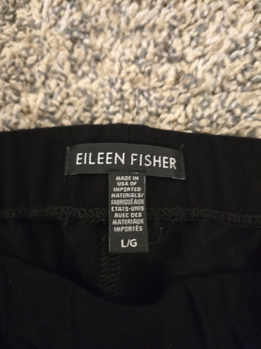 Eileen Fisher Black Crepe Jogger Pants L - Picture 3 of 5